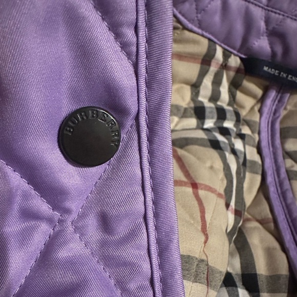 Burberry Quilted Lavender Jacket size S - Picture 9 of 11